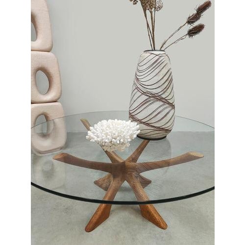 Brown Vintage T118 Round Coffee Table by Illum Wikkelsø for Niels Eilersen, 1960s For Sale - Image 8 of 8