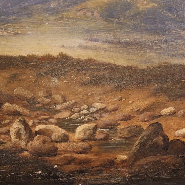 Italian Artist, Landscape with Wayfarers, 1845, Oil Painting on Canvas, Framed For Sale - Image 4 of 15