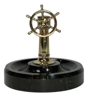 Solid Brass Antique Ship Wheel Cigar Cutter