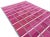 Textile Handmade Cotton Natural Vegetable Dyed Raspberry Pink Cream & Green Windowpane Checked Rug - 10'x14' For Sale - Image 7 of 10