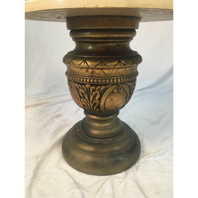 This fun vintage table is a great size by a chair to use for a book, cocktail... too short for a lamp though. But a...