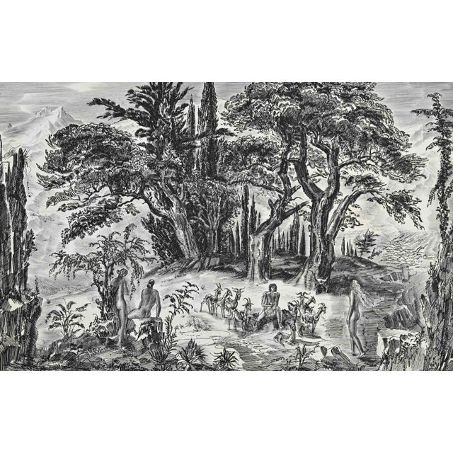 Albert Decaris, Landscape, Original Etching, Mid-20th Century For Sale