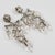 1980s Faceted Crystal Drops Chandelier Silver Plate Clip Earrings For Sale - Image 5 of 8