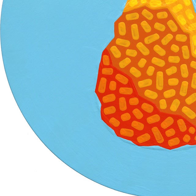 2020s Circle Tangelo - Vibrant Abstract Fruit Still Life Painting on Panel - Original Artwork by Will Beger For Sale - Image 5 of 9