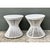 This pair of vintage stick rattan hourglass tables showcases a sculptural, sheaf-like silhouette reminiscent of...