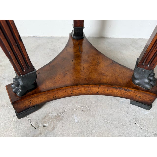 Theodore Alexander Neoclassical Style Carved Mahogany Plant Stands – A Pair For Sale - Image 4 of 12