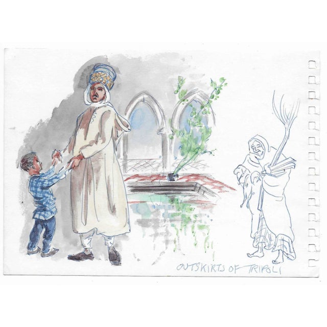 Painting by English artist Ivy Attwell (1895-1985). Attwell traveled extensively all over the world and recorded her...