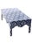 Custom Scalloped Coffee Table in Blue Ikat For Sale - Image 15 of 16