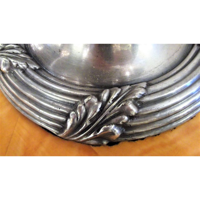 Mid 20th Century Chic Silvered Cast Bronze Fluted Column Table Lamps - a Pair For Sale In Philadelphia - Image 6 of 7