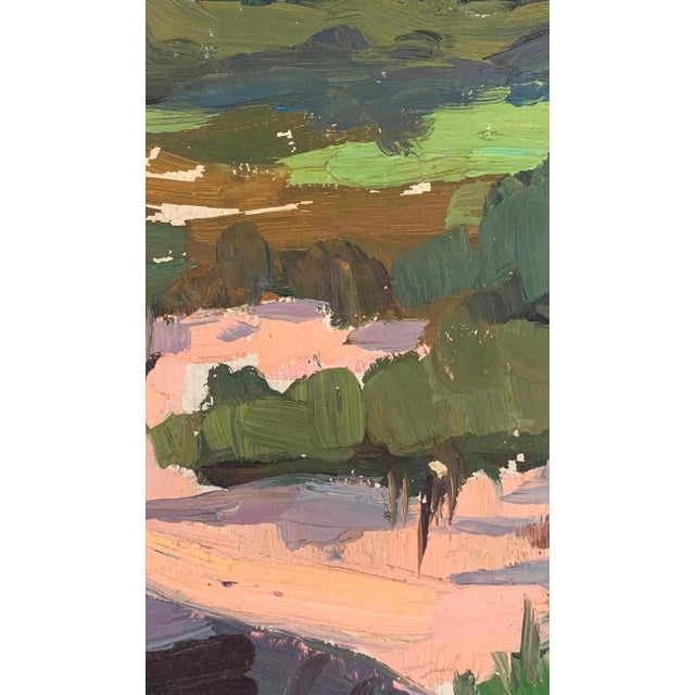 Summer Painting River Rural Landscape Impressionism Antique Oil Painting Original Soviet Art Ukrainian Artist Sokolovsky G. 30-17 1970s For Sale - Image 4 of 6