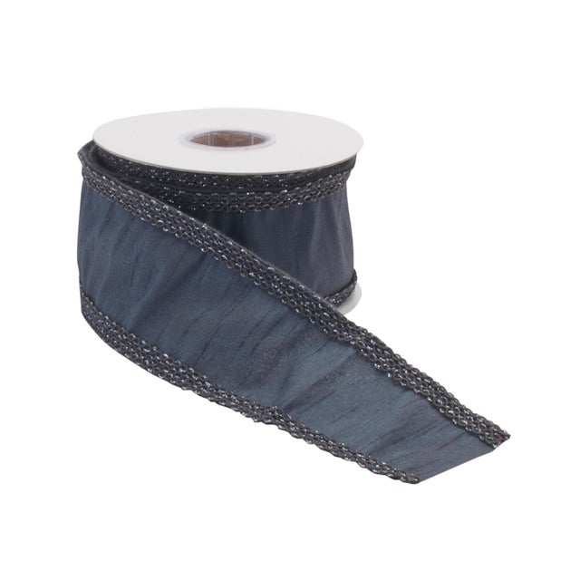 Add an elegant, festive touch to your holiday crafts and decor with our Dark Grey Glitter Wired Ribbon Set. Crafted from...