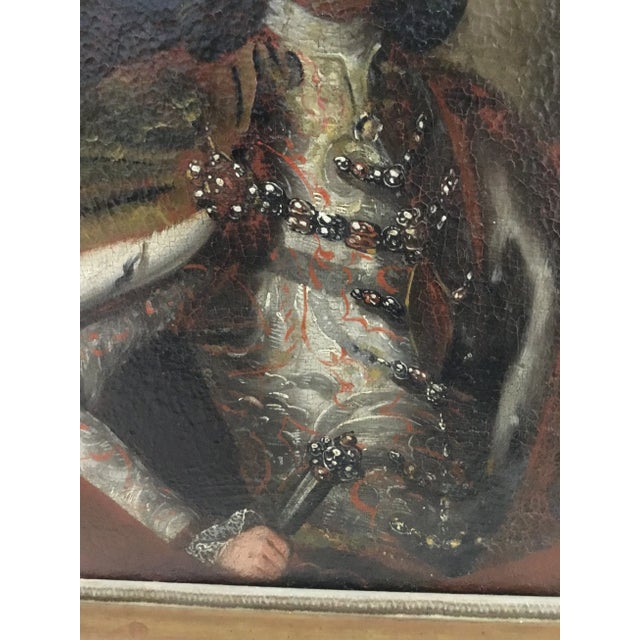 Red 18th Century Portrait of a Spanish Nobleman For Sale - Image 8 of 12