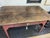 American Circa 1797 Pennsylvania Farm Table With Original Red Brick Paint For Sale - Image 3 of 4