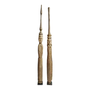 Pair of Mid 20th Century Mentawai Fish Pole Floats