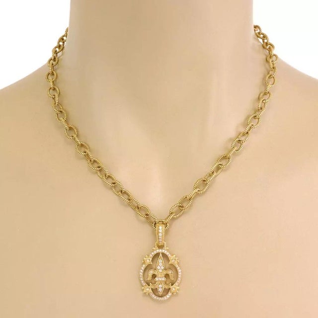 Diamond Sapphire Bracelet 10ct Geometric 18k Yellow Gold Hinged Bangle For Sale - Image 4 of 4