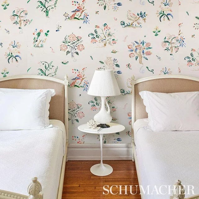 Contemporary Sample - Schumacher Magical Menagerie Wallpaper in Primary For Sale - Image 3 of 4
