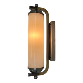Vintage Bauhaus Chrome and Glass Wall Lamp, 1930s For Sale