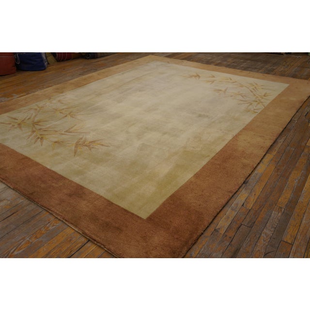 1920s Chinese Art Deco Carpet ( 9' x 11'6" - 275 x 351 ) 1920s Chinese Antique - Art Deco Wool Rectangle Room Size Knotted...