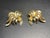 Embodying the dynamic energy of Mid-Century Modern design, these vintage Trifari clip-on earrings feature an expressive,...