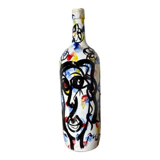 1970s Peter Keil Abstract Bottle Painted Sculpture For Sale