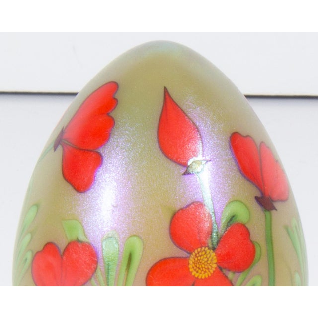 Late 20th Century Iridescent Art Glass Paperweight by Orient & Flume For Sale - Image 5 of 8