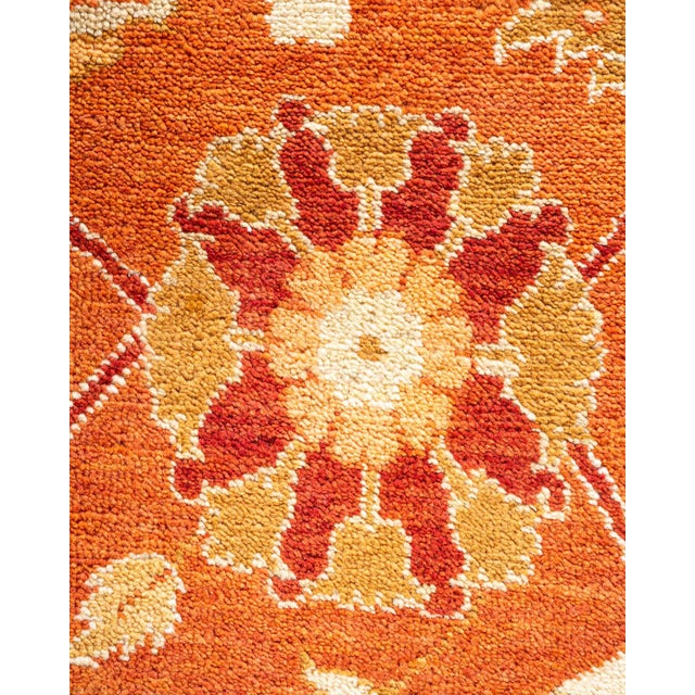 Contemporary Eclectic Hand Knotted Area Rug, Ivory - 9' 1" x 12' 1" For Sale - Image 3 of 9