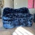 Edward Wormley 1950s Opulent Sapphire Blue Crushed Velvet Kidney Loveseats - a Pair For Sale - Image 4 of 11