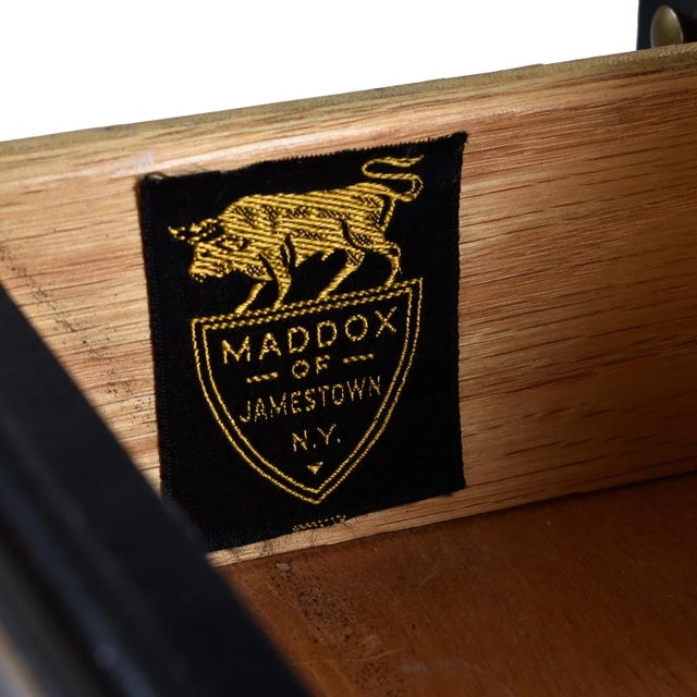 Black Lacquer Hand Painted Asian Chinoiserie Black Lacquer Secretary Writing Desk For Sale - Image 12 of 16