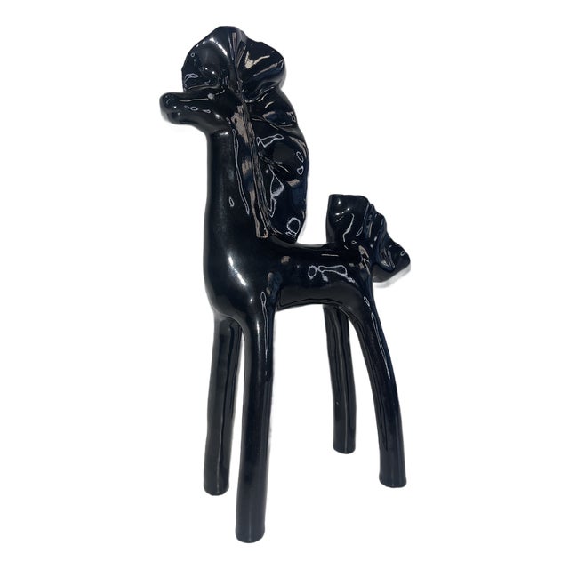 Fausto Melotti, Black Horse, 1950s, Ceramic For Sale