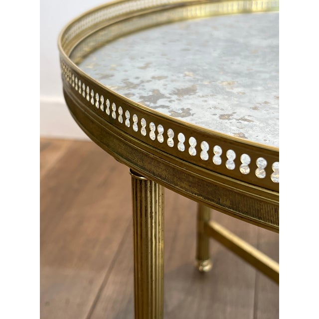 Metal 1940s Faux-Antiques Coffee Table with Mirrored Top by Maison Bagués For Sale - Image 7 of 12