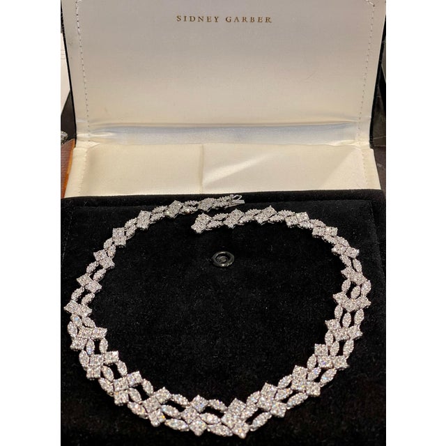 Metal Sidney Garber's Vintage 35 Ct Diamond Bridal Necklace 18 Karat White Gold 60 Gm For Sale - Image 7 of 8