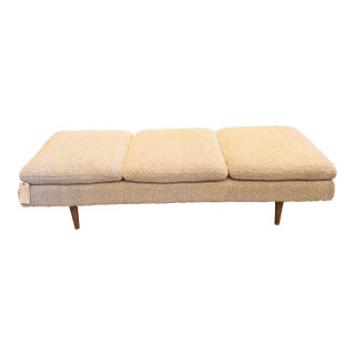 Three Seat Boucle Bench For Sale
