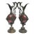 19thC Antique Ornate Brass Commemorative European Decorative Ewers-Set of Two For Sale