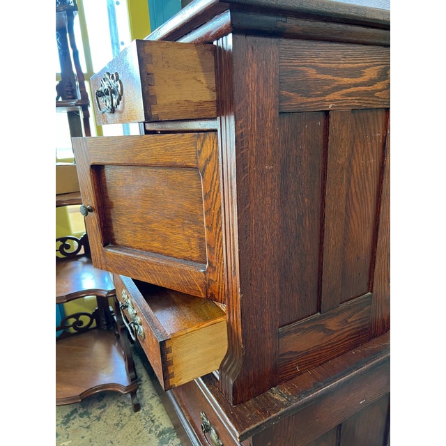 Antique Dresser With Hat Box & Mirror Chairish
