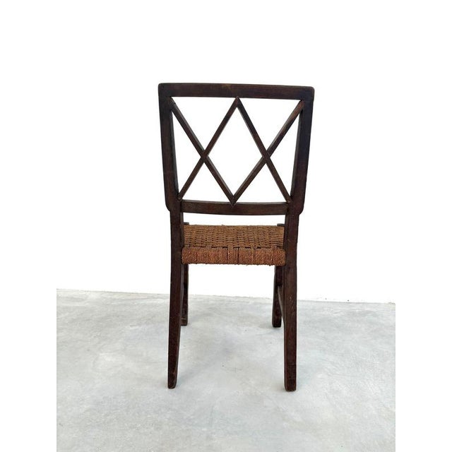 Mid-Century Wood and Rope Chairs in the style of Paolo Buffa, Italy, 1940, Set of 6 For Sale - Image 6 of 11