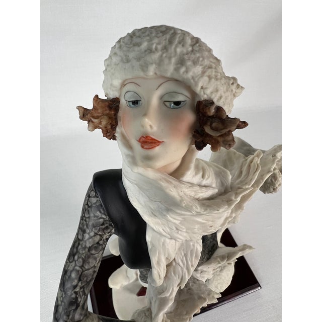 1980s 1980s Giuseppe Armani Signed Italian Sculpture “Skating Girl -Winter” For Sale - Image 5 of 12