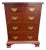 Vintage Chippendale Style 5 Drawer Nightstand by Tom Selly For Sale