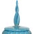 Hollywood Regency Vintage Murano Barbini 1950s Sky Blue Gold Flecks Controlled Bubbles Italian Art Glass Vanity Powder Box For Sale - Image 3 of 8