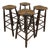 Brutalist Stools in Wood and Straw, 1950s, Set of 4 For Sale