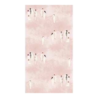 Maison C Coven Pink Wallpaper, 4 Panels For Sale
