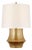 AERIN by Visual Comfort Signature Lakmos Small Table Lamp in Gild with Linen Shade For Sale