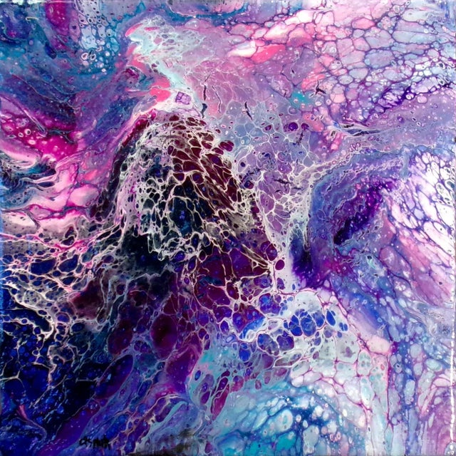 Christine Smith Untitled Original Abstract Unframed Acrylic Painting on Canvas For Sale