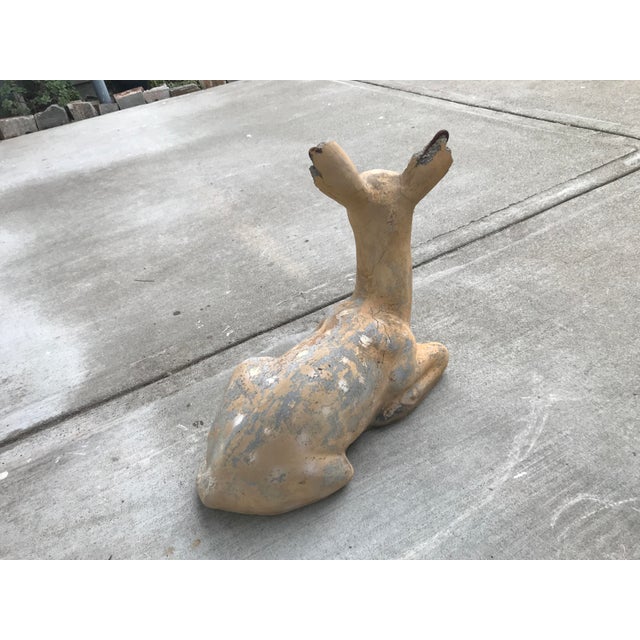 1950s Vintage Concrete Deer Garden Statue Chairish