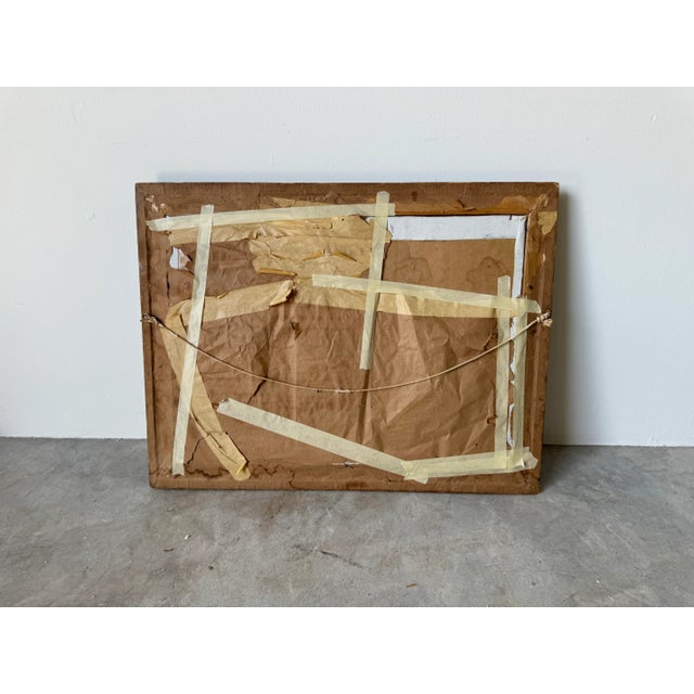 Vintage Winter Cabin in the Woods Landscape Oil Painting, Signed For Sale - Image 12 of 12