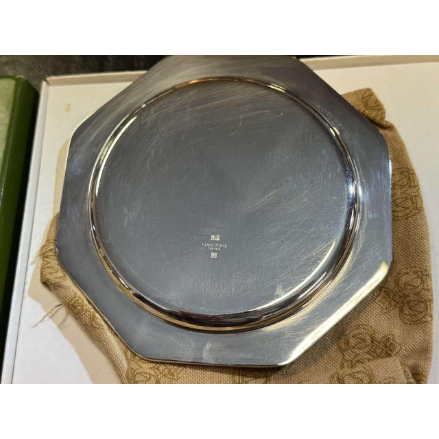 Silver-Plated Metal Bottle Coaster with Villars Pattern from Christofle For Sale - Image 3 of 5