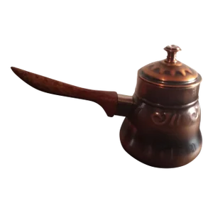 Vintage Hand Carved Copper Turkish Kettle for Coffee or Tea