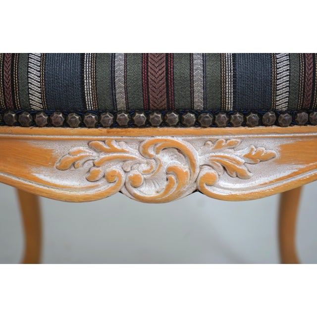 French Louis XV Style Upholstered Open Armchair For Sale - Image 15 of 18