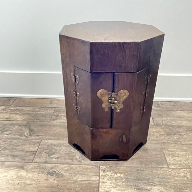 Vintage Octagon Korean Hat Box Table Chairish