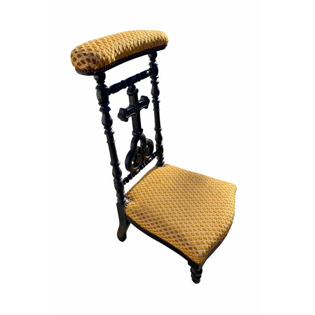 This antique French prie-dieu dates from the late 19th century, circa 1870–1880. An evocative example of Neo-Gothic...