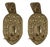 Mid-Century Baroque Swedish Brass Sconces, Set of 2 For Sale